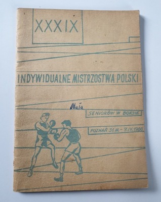 PROGRAM XXIX MISTRZOSTWA POLSKI W BOKSIE POZNAŃ 68