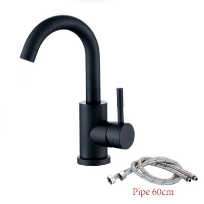 Bathroom Faucet Stainless Steel Hot Cold Water Sink Mixer Tap Single Handle