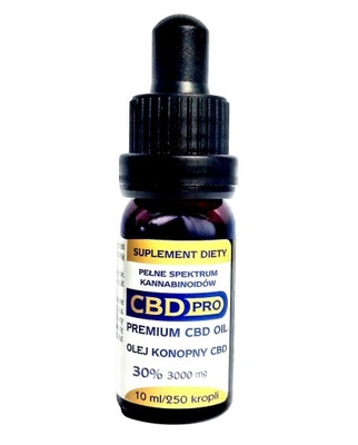 OLEJEK KONOPNY CBD PRO 30% 3000mg CERTYFIKAT