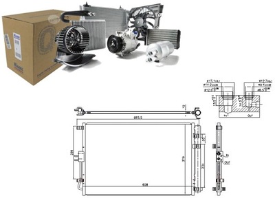 KONDENSATORIUS KONDICIONAVIMO KIA SOUL II 1.6 1.6LPG 2.0 02.14- NISSENS 