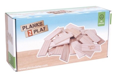 Duże drewniane Klocki Planks 2 Play 45 klocków