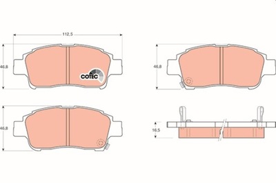 PADS BRAKE TOYOTA FRONT YARIS GDB3218  