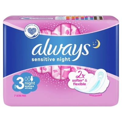 Always Podpaski Ultra Night ze skrzydełkami 7szt