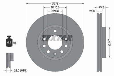 2X ДИСК ТОРМОЗНОЙ OPEL ПЕРЕД CORSA D 1,7CDTI 92156400