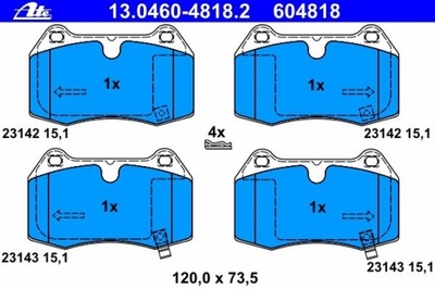 ZAPATAS DE FRENADO NISSAN 350Z 03- PARTE DELANTERA  