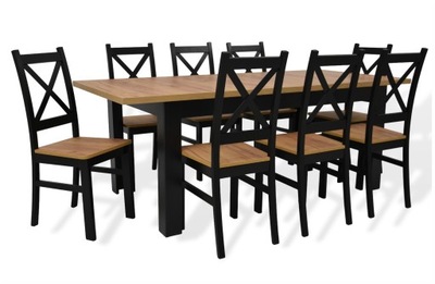 Zestaw do salonu Stół rozkładany do 2 m 8 krzeseł