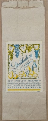 PAPIEROWA TOREBKA Z DELIKATESÓW W PRL