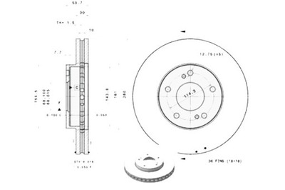 Brembo тормозные диски тормозные 2szt. nissan 200sx 300zx s фото №1