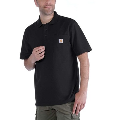 CARHARTT Polo koszulka z kieszonką czarna XL