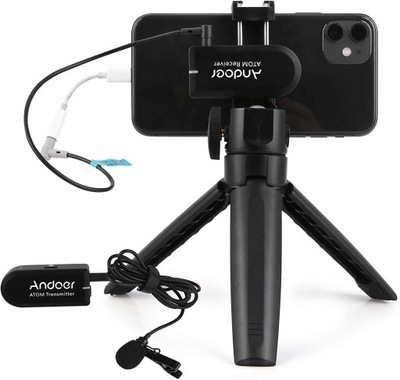 Andoer mikrofon bezprzewodowy system 2,4 GHz 8 ch