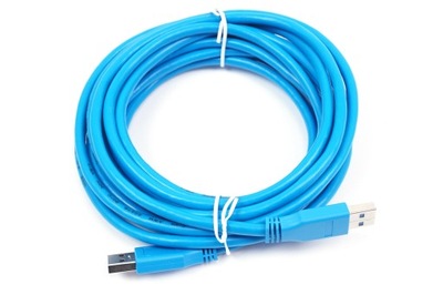 Kabel USB A-A 3.0 5m niebieski do koparki, risera