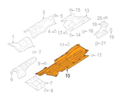 PROTECCIÓN BASTIDOR FORD EDGE 15-- DG9Z5411782A DERECHA  