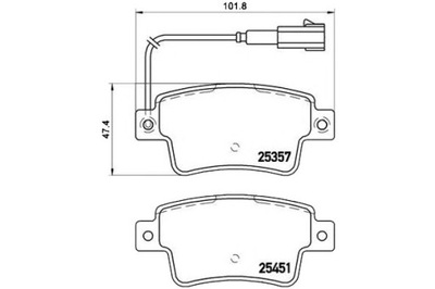 BREMBO КОЛОДКИ ГАЛЬМІВНІ FIAT PUNTO EVO 09-ЗАД BREM