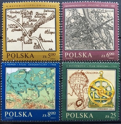 Fi 2696-99 ** 1982 - Pomniki polskiej kartografi