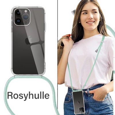 Etui RosyHulle ze smyczą do iPhone 14 Pro przezroczyste plecki case