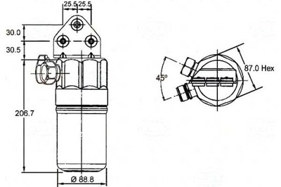 ОСУШИТЕЛЬ КОНДИЦИОНЕРА VW 06- BEHR HELLA