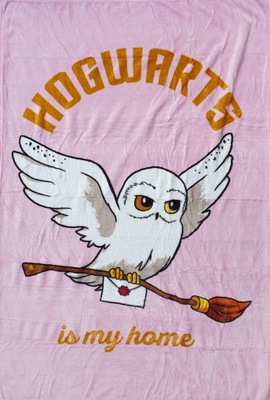 PLUSZOWY RÓŻOWY KOC SOWA HEDWIGA HARRY POTTER