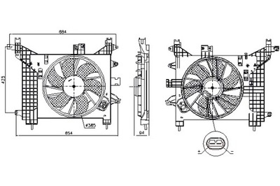 NISSENS ВЕНТИЛЯТОР РАДИАТОРА Z КОРПУСОМ DACIA DUSTER DUSTER SUV
