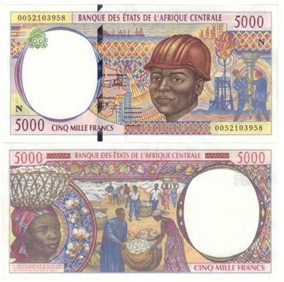 CFA GWINEA RÓWNIKOWA AFRYKA 5000 FRANKÓW 2000 P-504Nf UNC