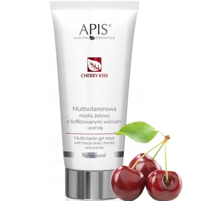 APIS CHERRY KISS Maska żelowa wiśnie acerola 200ml