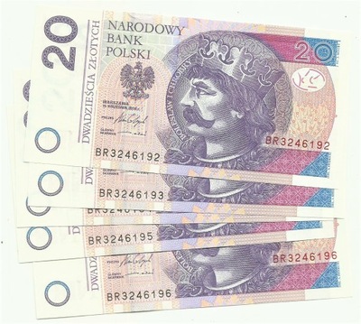 20 złotych 2016 seria BR stan UNC