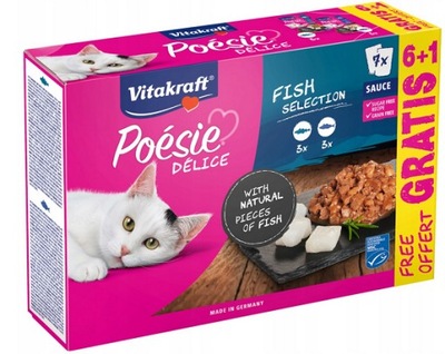 VITAKRAFT POESIE DELICE MP SAUCE ryba 6+1x85g