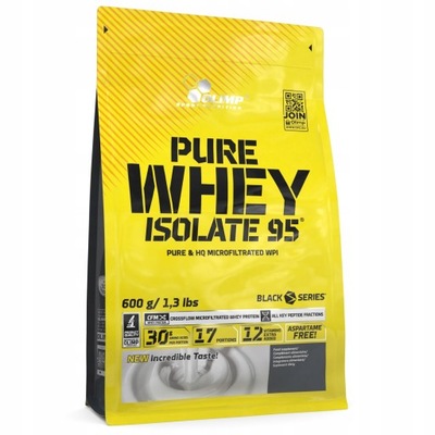 OLIMP PURE WHEY ISOLATE 95 IZOLAT BIAŁKA 600G NA MASĘ MIĘŚNIE