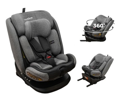 SILLA AUTO KIDS ZONE I-SIZE DIRECCIONAL 360° ISOFIX 40-150 CM 0-36 KG  