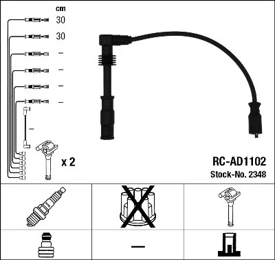 RC-AD1102 ACCIONAMIENTO DE ARRANQUE NGK AUDI 2348  