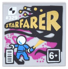 LEGO 2x2 TILE NADRUK STARFARER 3068pb0995 z 70620