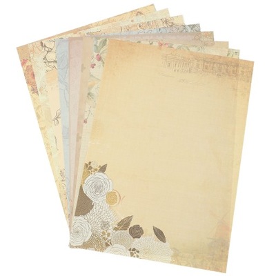 PAPIER DO PISANIA I KOPERTY VINTAGE STACJONARNE ARTYKUŁY PAPIERNICZE Z PERGAMINEM LISTOWYM