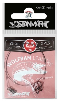 2 x PROFESJONALNY PRZYPON WOLFRAMOWY 25cm-2,5kg DL