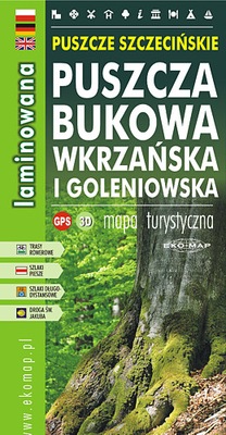 MAPA TURYSTYCZNA LAMINOWANA PUSZCZE SZCZECIŃSKIE