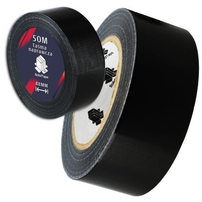 Taśma Naprawcza Zbrojona Mocna 48mm 50m Czarna Czarny Tkaninowa Duct Tape