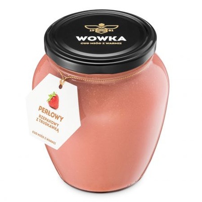 Miody Wowka Miód Perłowy z truskawkami 720g