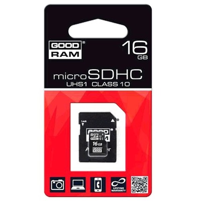 GOODRAM MICROSDHC 16GB CLASS 10 UHS-I MARKOWA