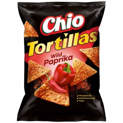 CHIO CHIPS TORTILLA * NACHOS WILD PAPRIKA PAPRYKA