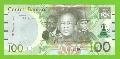 LESOTHO 100 MALOTI 2021 P-W29 UNC NOWOŚĆ