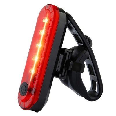 LAMPKA ROWEROWA TYLNA USB LED MOCNA UNIWERSALNA 4 TRYBY AKUMULATOROWA