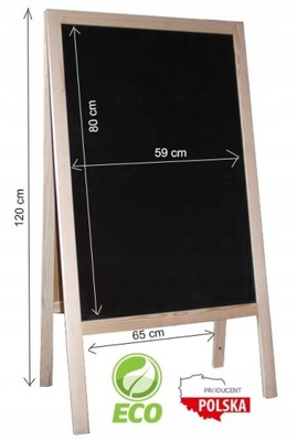 POTYKACZ KREDOWY REKLAMOWY STOJAK TABLICA KREDOWA DWUSTRONNA 120x60 DUŻY