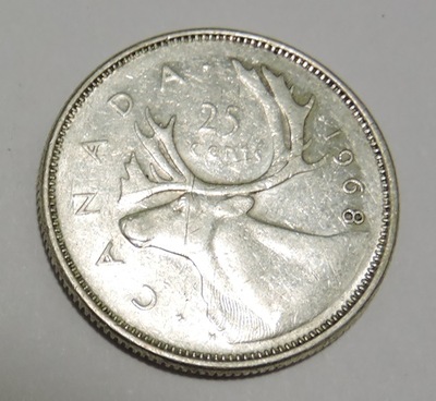 KANADA 25 cents 1968