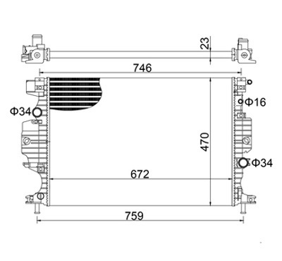 CHLODNICA, SISTEMA DE REFRIGERACIÓN DEL MOTOR HART 621 999  