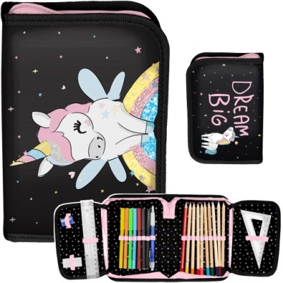 PIÓRNIK Z WYPOSAŻENIEM SZKOLNY JEDNOROŻEC UNICORN