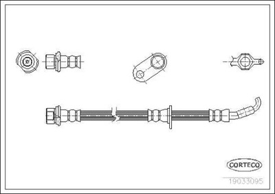 Corteco 19033095 шланг гальмівний гнучкий фото №1