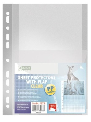 KOSZULKA A4 POSZERZANA Z KLAPKĄ 170MIC 10SZT D. REC