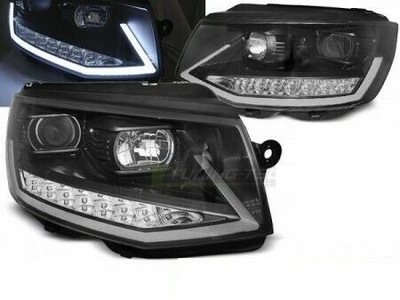 ФОНАРИ VW T6 15- BLACK TUBE LIGHT LED (СВЕТОДИОД ) SEQ ХОДОВЫЕ ОГНИ ДХО