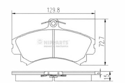 Nipparts тормозные колодки тормозные mitsubishi carisma da_ фото №1