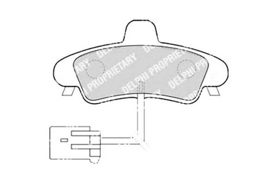 A85754 DELPHI KLOCEK ТОРМОЗНОЙ КОМПЛЕКТ. ЗАД , ПОДХОДИТ DO: FORD COUGAR, MONDEO II