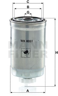 Фильтр топлива chrysler grand voyager v 2.8 crd 07- фото №1