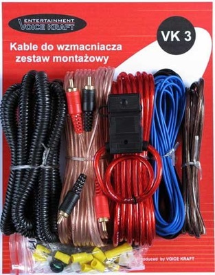 Zestaw kabli do wzmaczniacza VoiceKraft VK 3